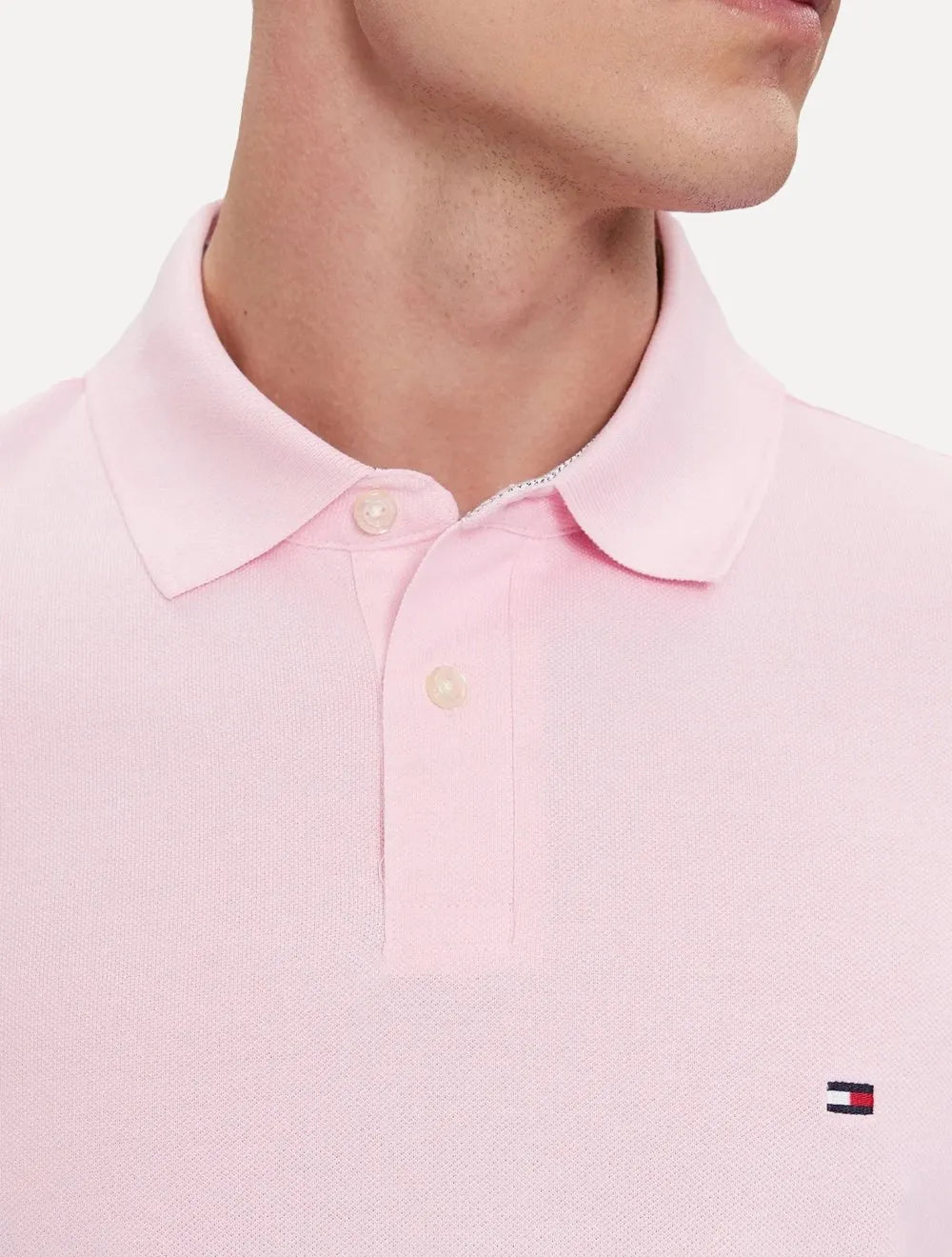 Polo Tommy Hilfiger Masculina Regular Piquet 1985 Rosa Light