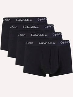 Cuecas Calvin Klein Low Rise Trunk Preta Pack 4UN