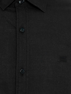 Camisa John John Masculina Regular Manga Curta Rustic Mono Logo Preta