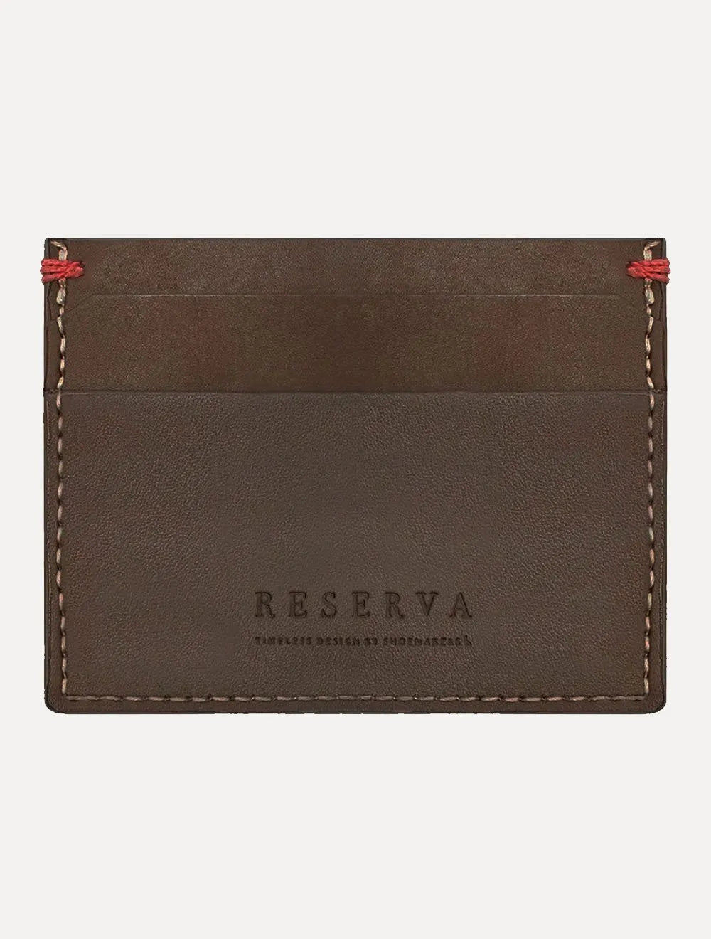 Carteira Reserva Masculina Porta-Cartão Couro Parma Marrom Escuro