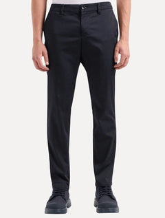 Calça Armani Exchange Masculina Social Stretch Chino Azul Marinho