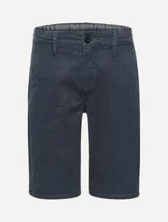 Bermuda Calvin Klein Infantil Color Chino Barra Virada Azul Marinho