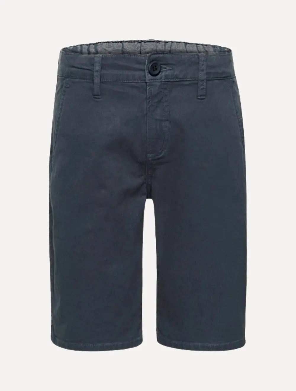 Bermuda Calvin Klein Infantil Color Chino Barra Virada Azul Marinho
