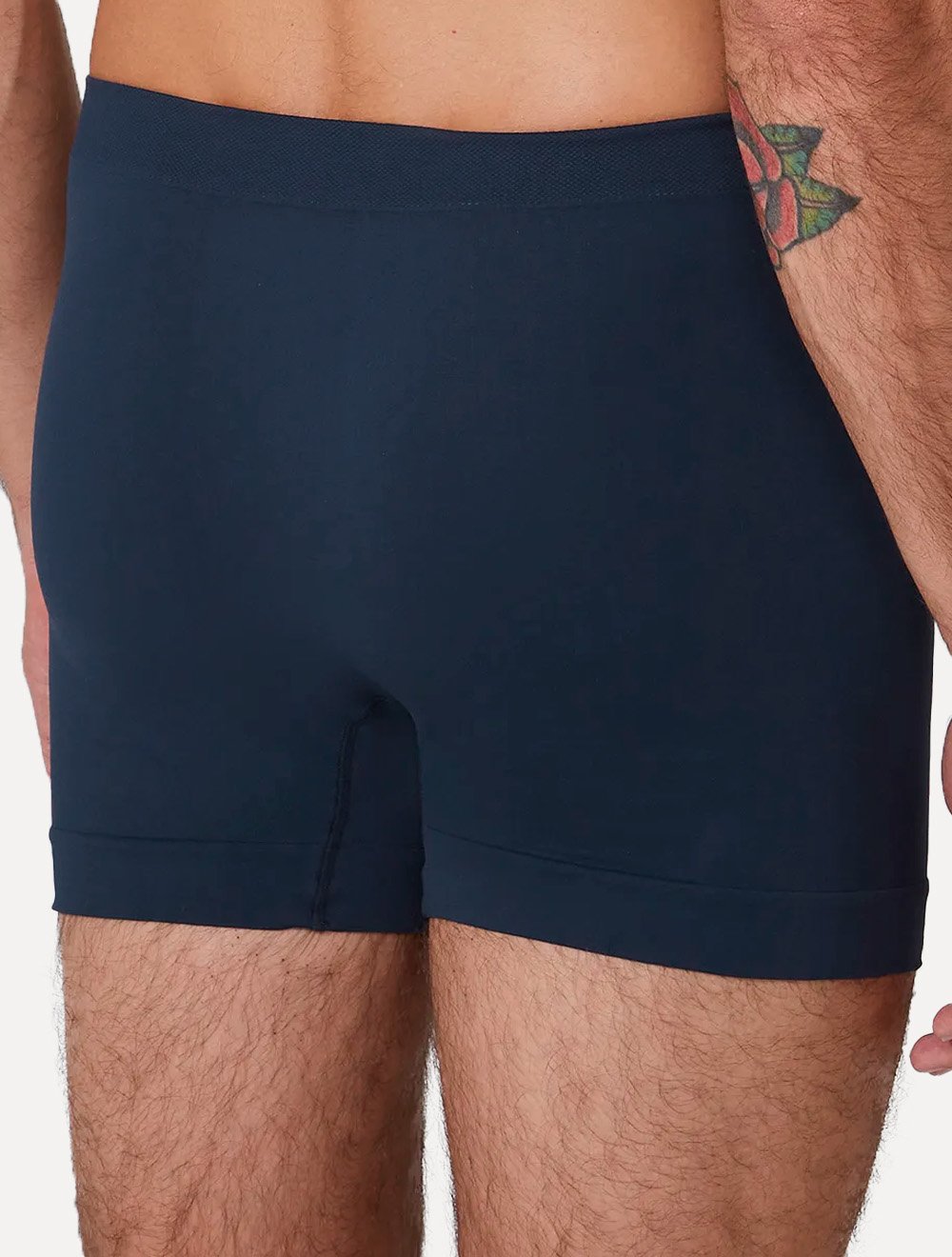 Cueca Dudalina Boxer Seamless Logo Azul Escuro 1UN