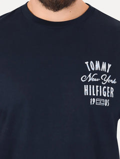 Camiseta Tommy Hilfiger Masculina Inverse Climate Tee Logo Azul Marinho