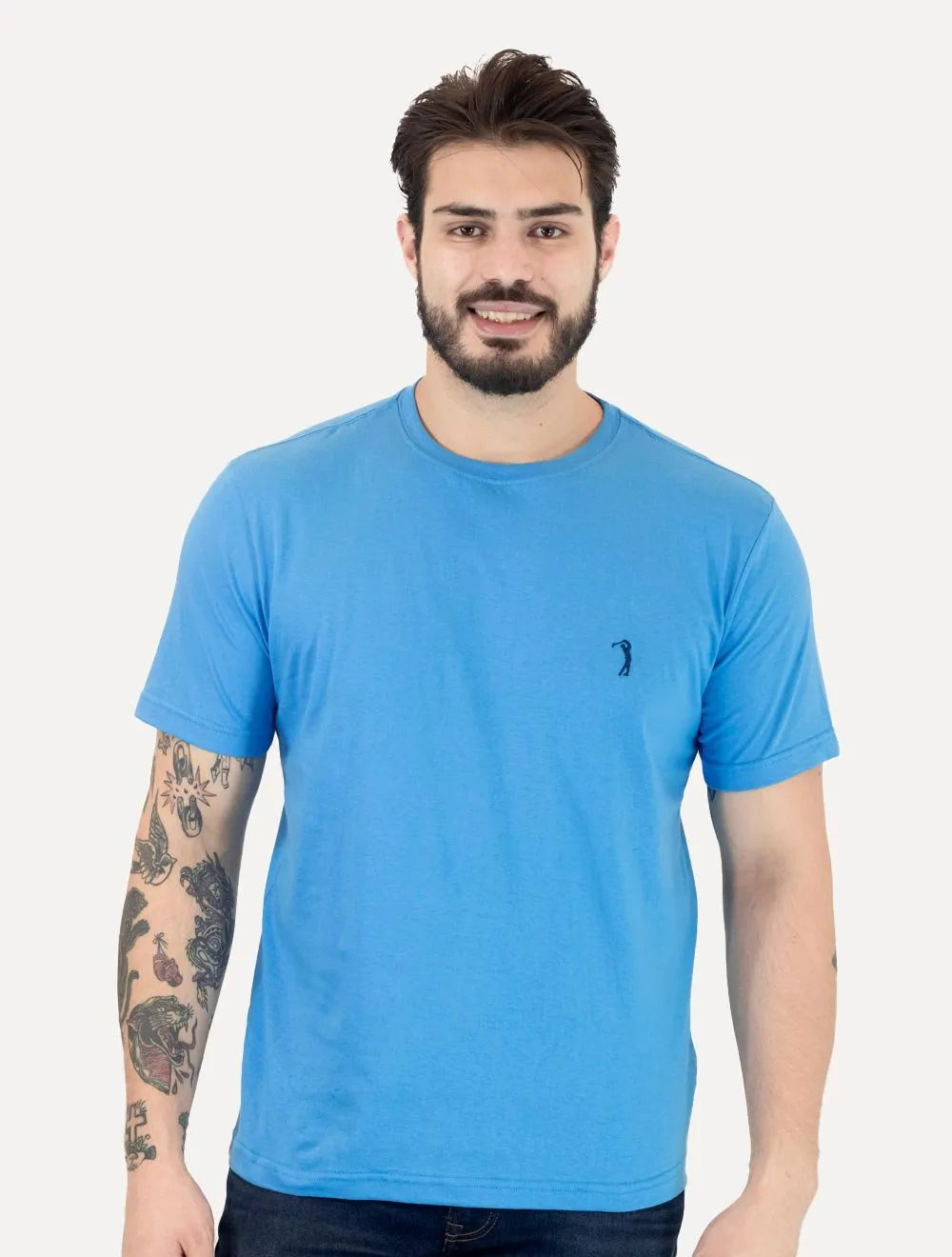 Camiseta Aleatory Masculina Navy Icon Azul Mescla