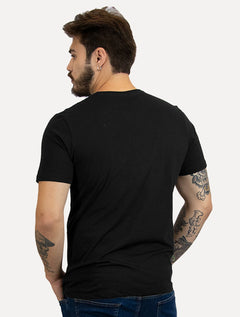 Camiseta Colcci Masculina Back To Basics Orange Logo Preta