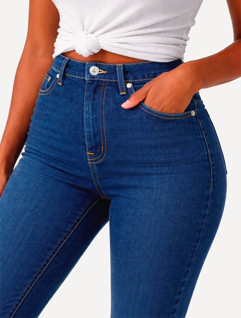 Calça Levis Jeans Feminina 724 Slim High Rise Straight Azul Marinho