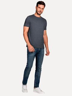 Camiseta Aramis Masculina Basic Lisa Navy Icon Marinho Mescla