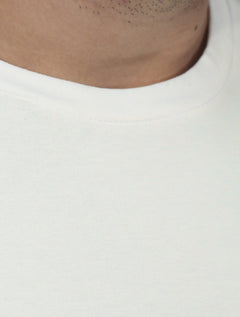Camiseta K&J Black Cotton Flex Slim Off-White