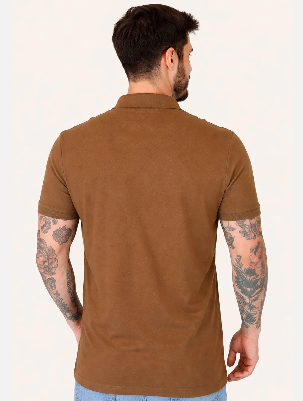 Polo Aramis Masculina Regular Basic Piquet Mono Marrom