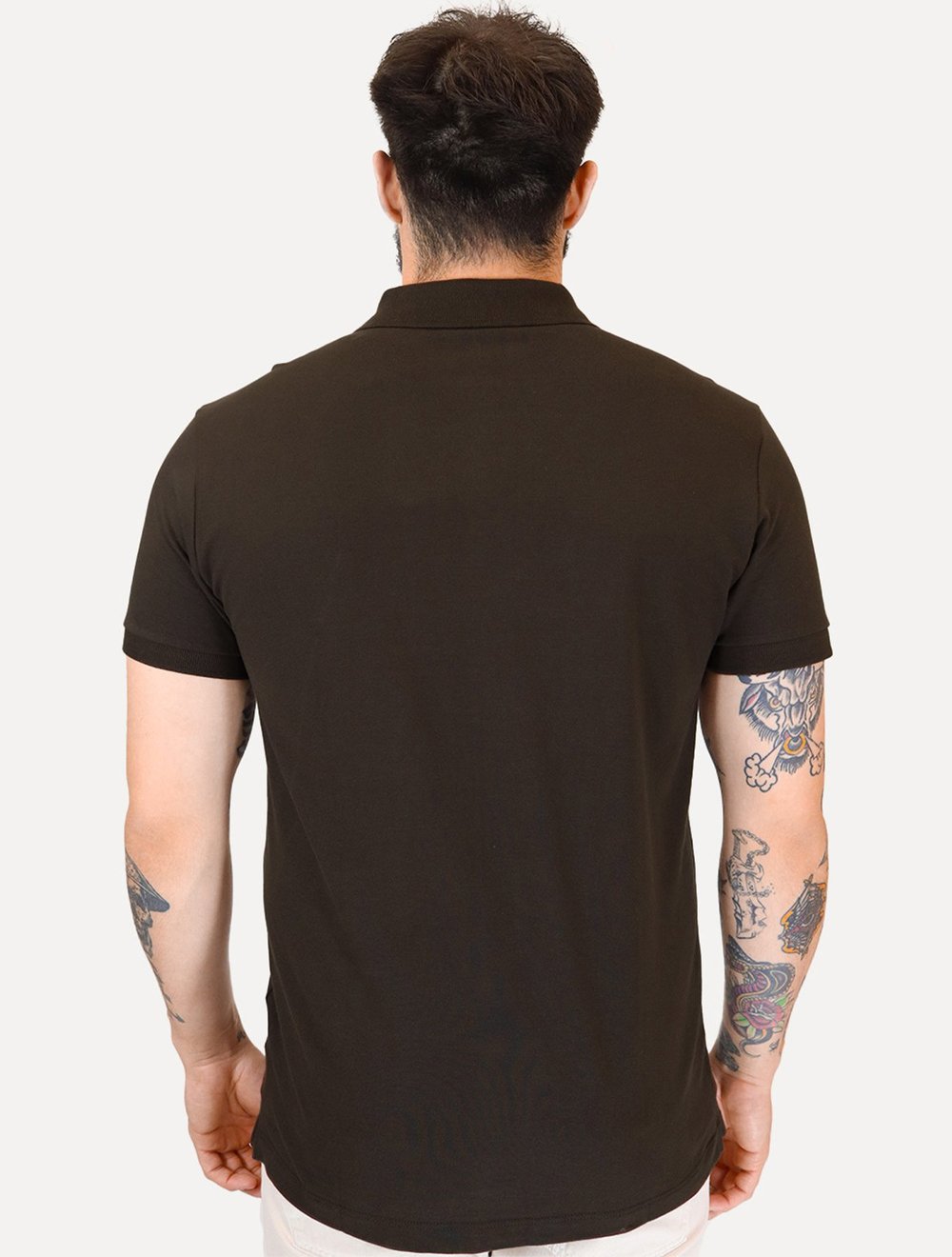 Polo Aramis Masculina Piquet Basic Mono Marrom Mescla