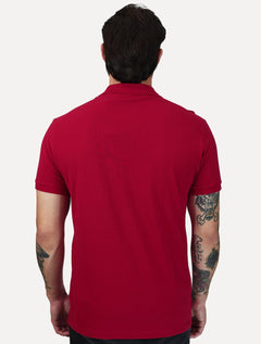 Polo Aramis Masculina Piquet Inner Detail Dark Logo Vermelho