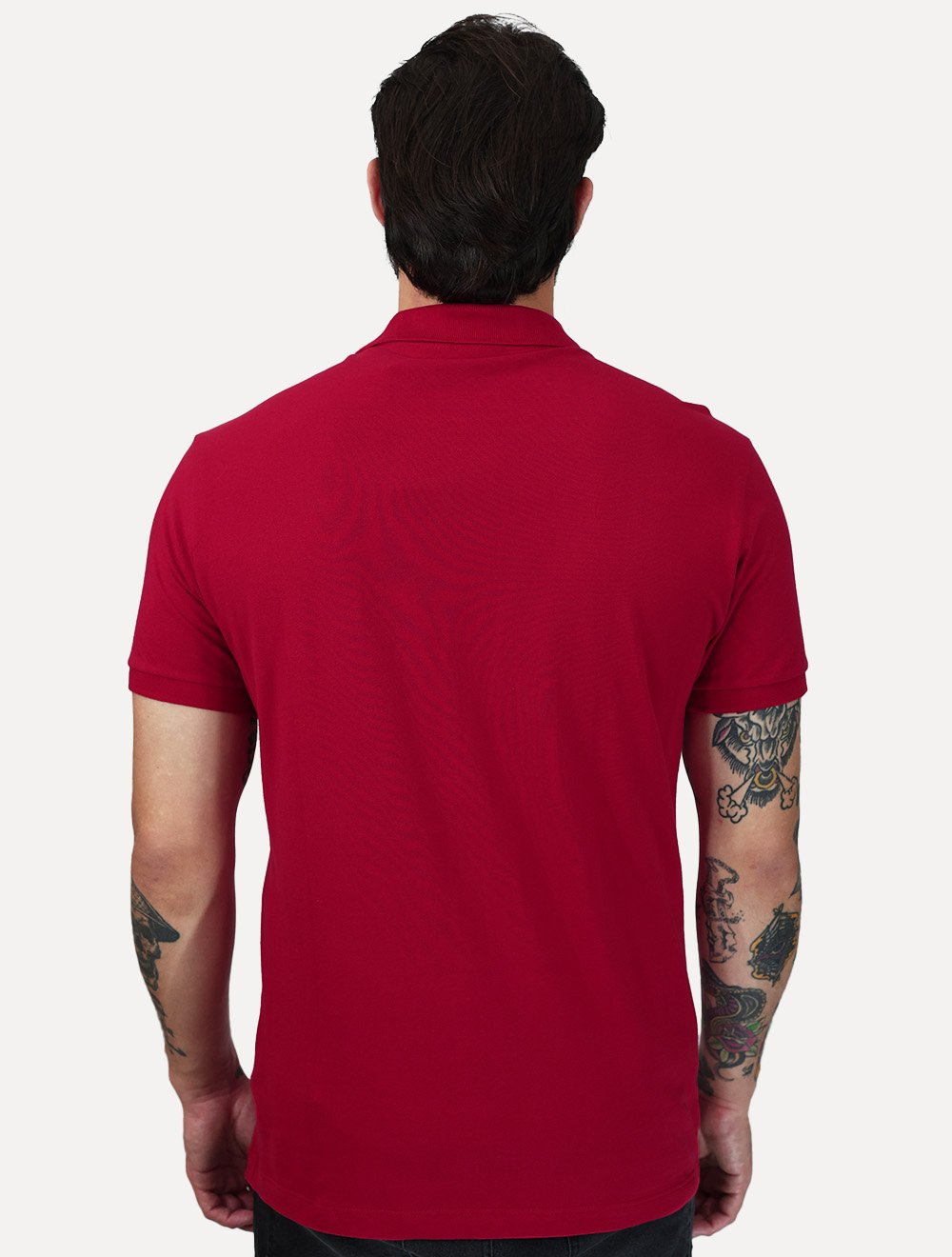 Polo Aramis Masculina Piquet Inner Detail Dark Logo Vermelho