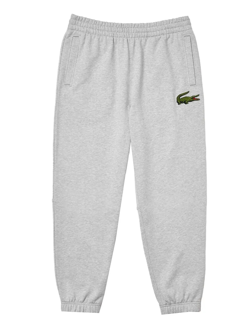 Calça Lacoste Moletom Masculina Relaxed Big Croco Trackpants Cinza Mescla