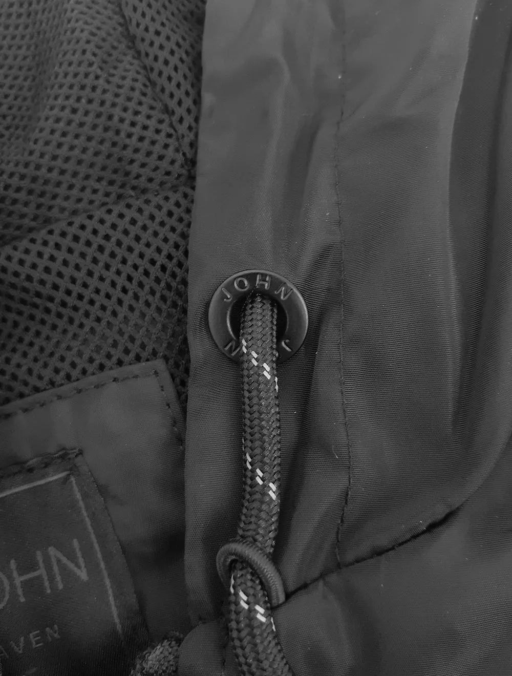 Jaqueta John John Masculina Hoodie Nylon Logo Preta