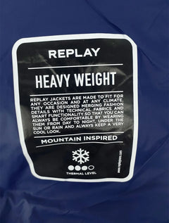 Jaqueta Replay Masculina Nylon Matelassê Azul Escuro