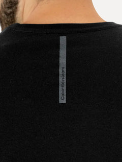 Camiseta Calvin Klein Jeans Masculina Manga Longa Institutional Grey Logo Preta