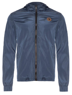 Jaqueta VR Masculina Nylon Tecno Bomber Hoodie Azul Marinho