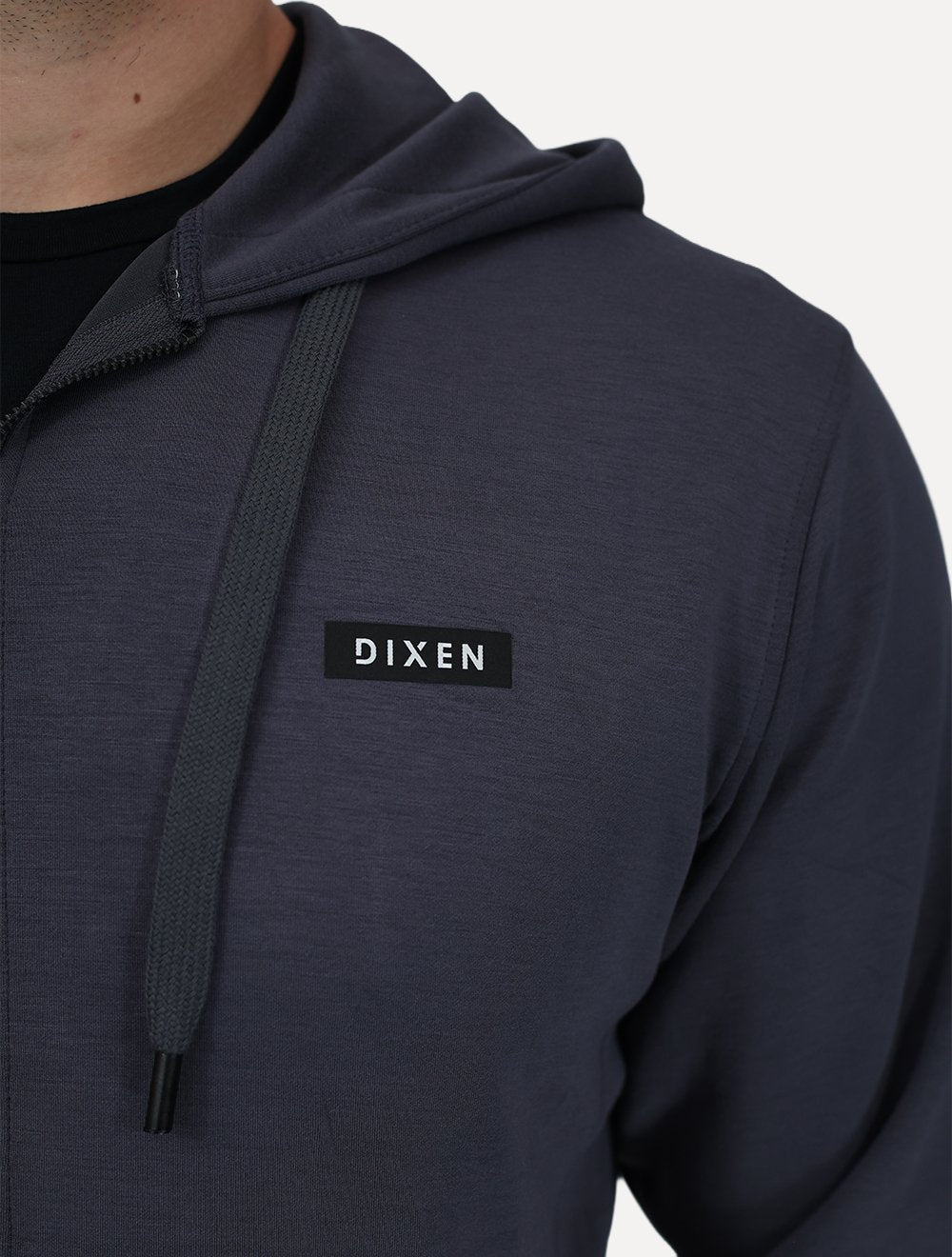 Conjunto Dixen Agasalho Moletom Jaqueta com Zíper Capuz Cinza
