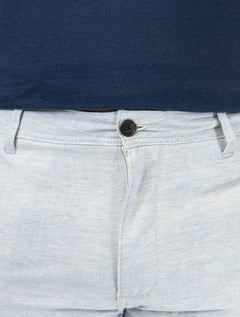 Bermuda King & Joe Masculina Slim Casual Soft Colors Azul Claro