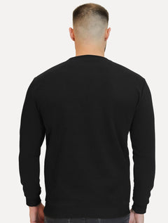 Moletom Masculino Crewneck Liso Preto