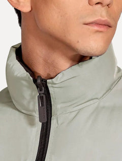 Jaqueta Aramis Masculina Nylon Dupla Face Brown Puffer Cinza