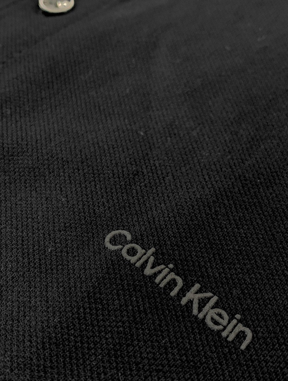 Polo Calvin Klein Masculina Regular Manga Longa Gola Portuguesa Preta