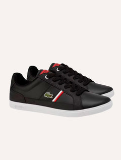 Tênis Lacoste Masculino Europa Blk/Wht Preto/Branco