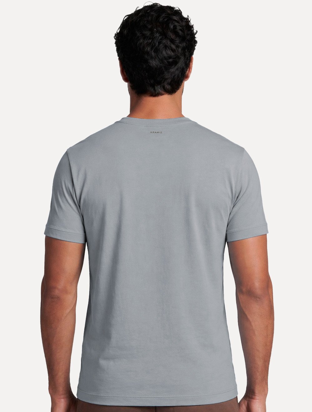 Camiseta Aramis Masculina Basic Lisa Mono Icon Chumbo