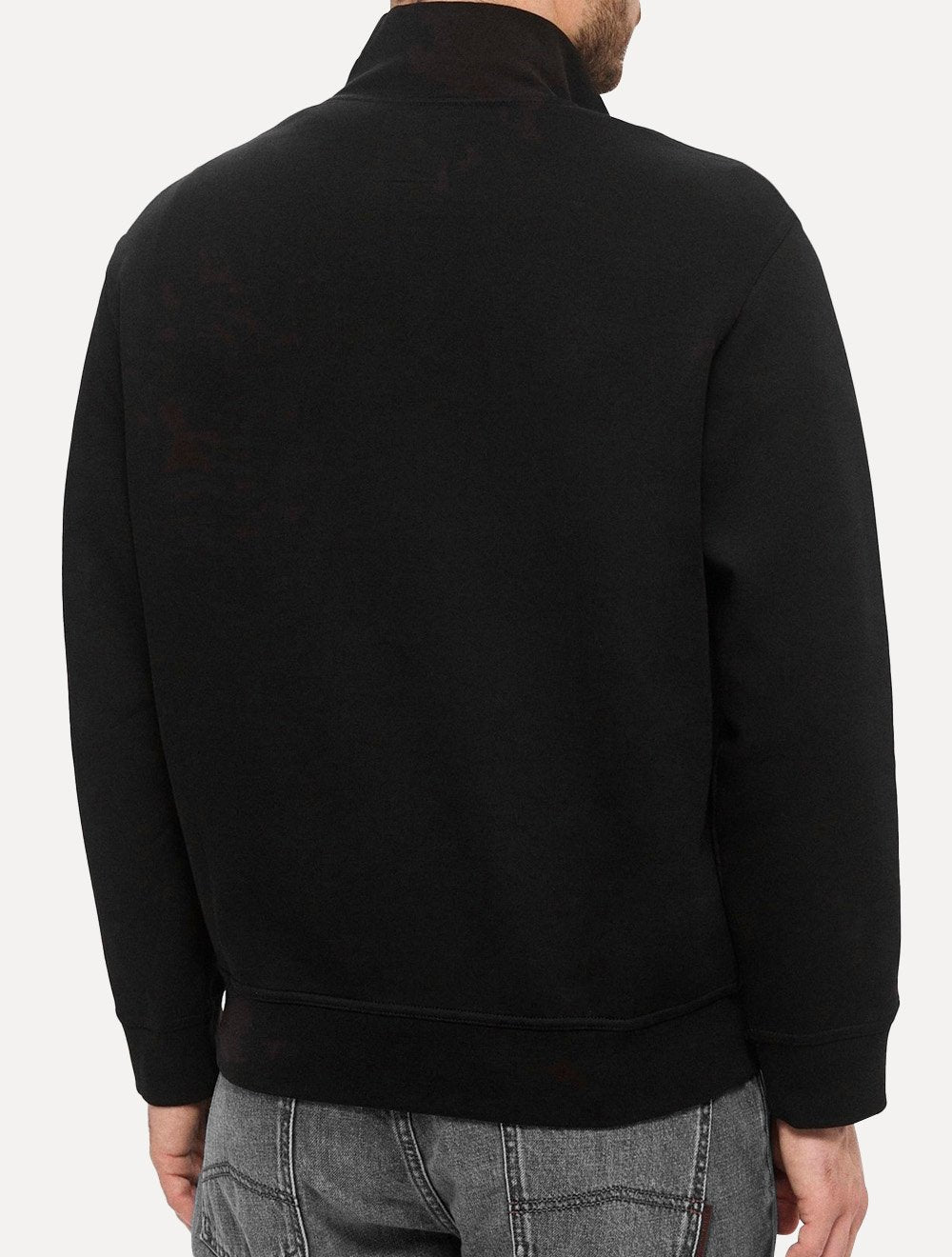 Casaco Moletom Armani Exchange Masculina Embroidery AX Logo Preto