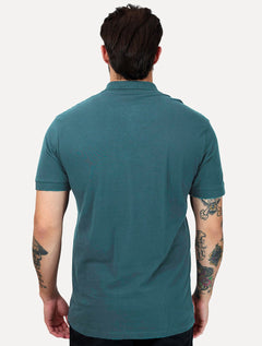 Polo Aramis Masculina Regular Basic Piquet Surton Mono Logo Azul Petróleo