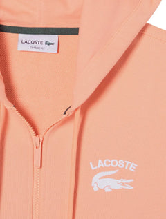 Moletom Lacoste Masculino Embroidery Full Zip Laranja Claro