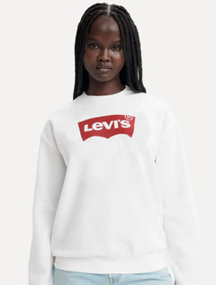 Moletom Levis Feminino Crewneck Batwing Branco