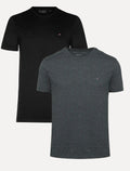 Kit Camisetas Aramis | Masculina Basic Lisa Preta/Grafite Mescla