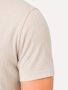 Camiseta Aramis Masculina Regular Rib Algodão Off White