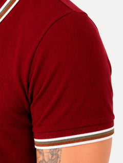 Polo Colcci Masculina Piquet Orange Logo Bordô