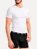 Cueca Mash Boxer Cotton Basic Preta/ Grafite Mescla Pack 2UN