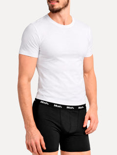 Cueca Mash Boxer Cotton Basic Preta/ Grafite Mescla Pack 2UN