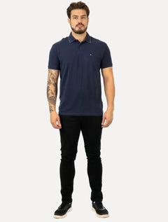 Polo Aramis Masculina Piquet Inner Frieze Azul Marinho