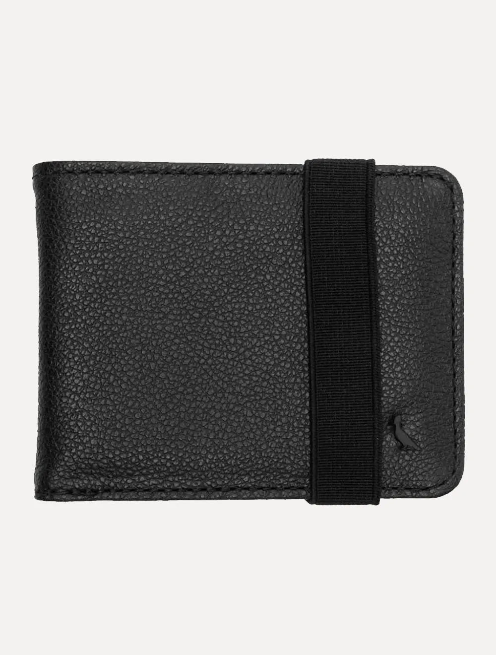 Carteira Reserva Masculina Couro Oslo Parma Elástico Preta