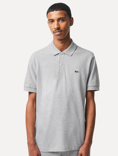 Polo Lacoste Masculina Classic Fit Mescla Azul Claro Mescla
