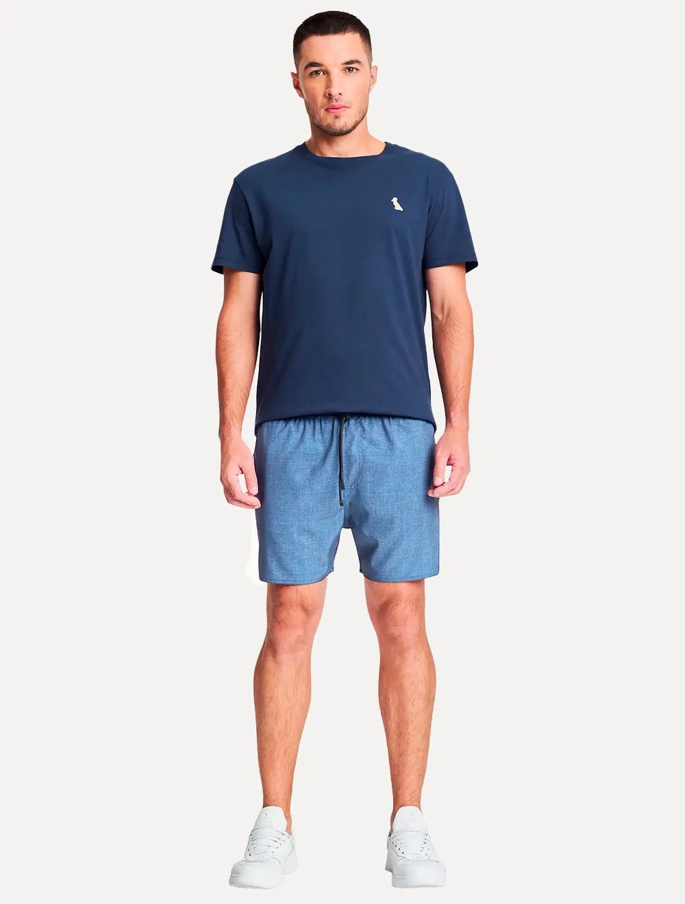 Short Reserva Masculino D'Água Beachwear Texture Azul Mescla