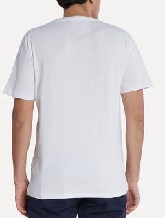 Camiseta Tommy Jeans Masculina Classic Linear Embroidered Chest Branca.