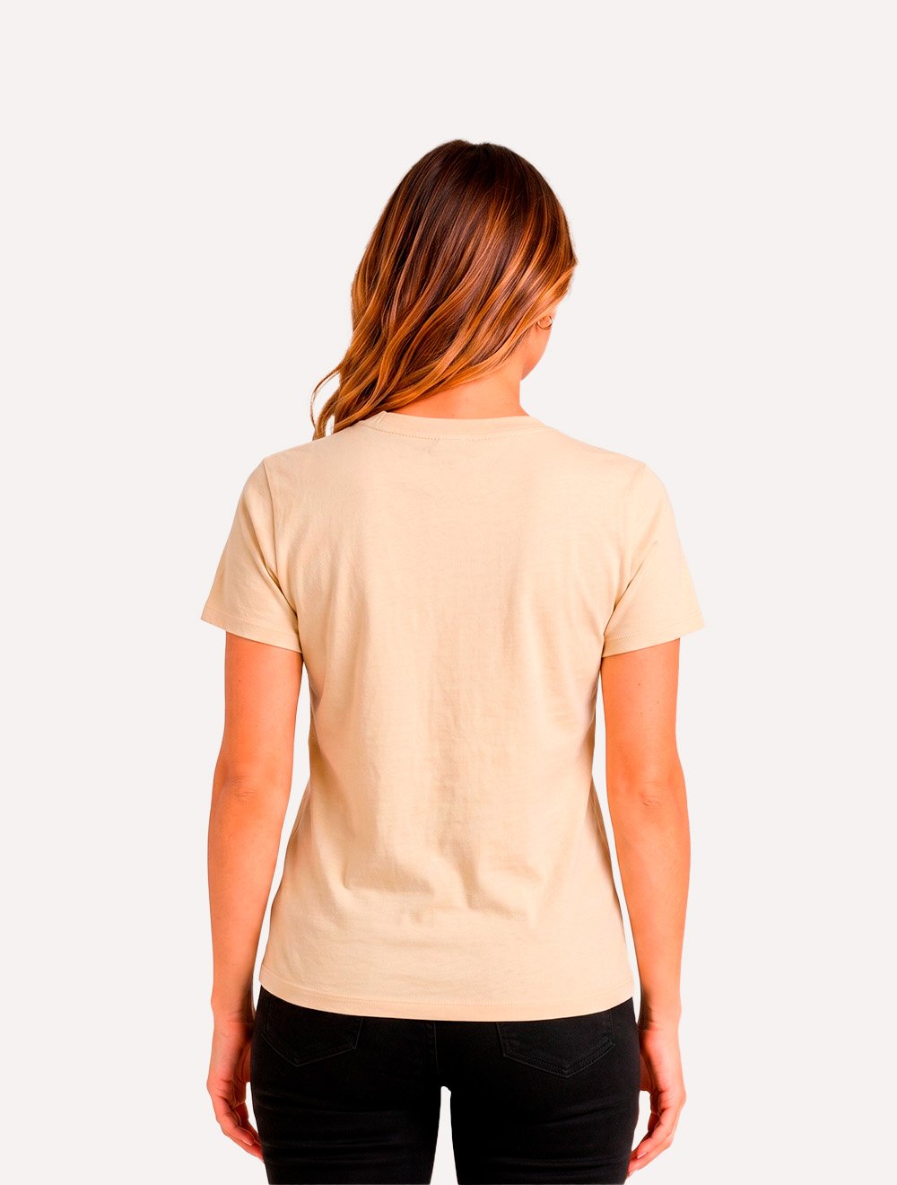Camiseta Guess Feminina Signature Logo Foil Creme