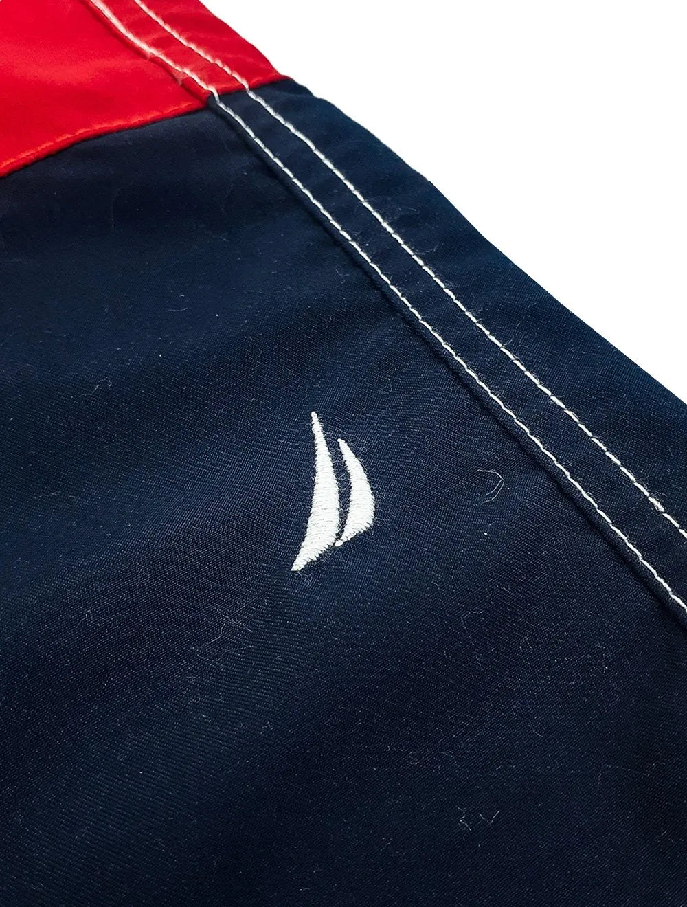 Short Nautica Masculino D'Água Colorblock Icon Marinho Branco e Vermelho