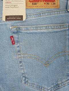 Calça Levis Jeans Masculina 510 Skinny Light Blue Clara