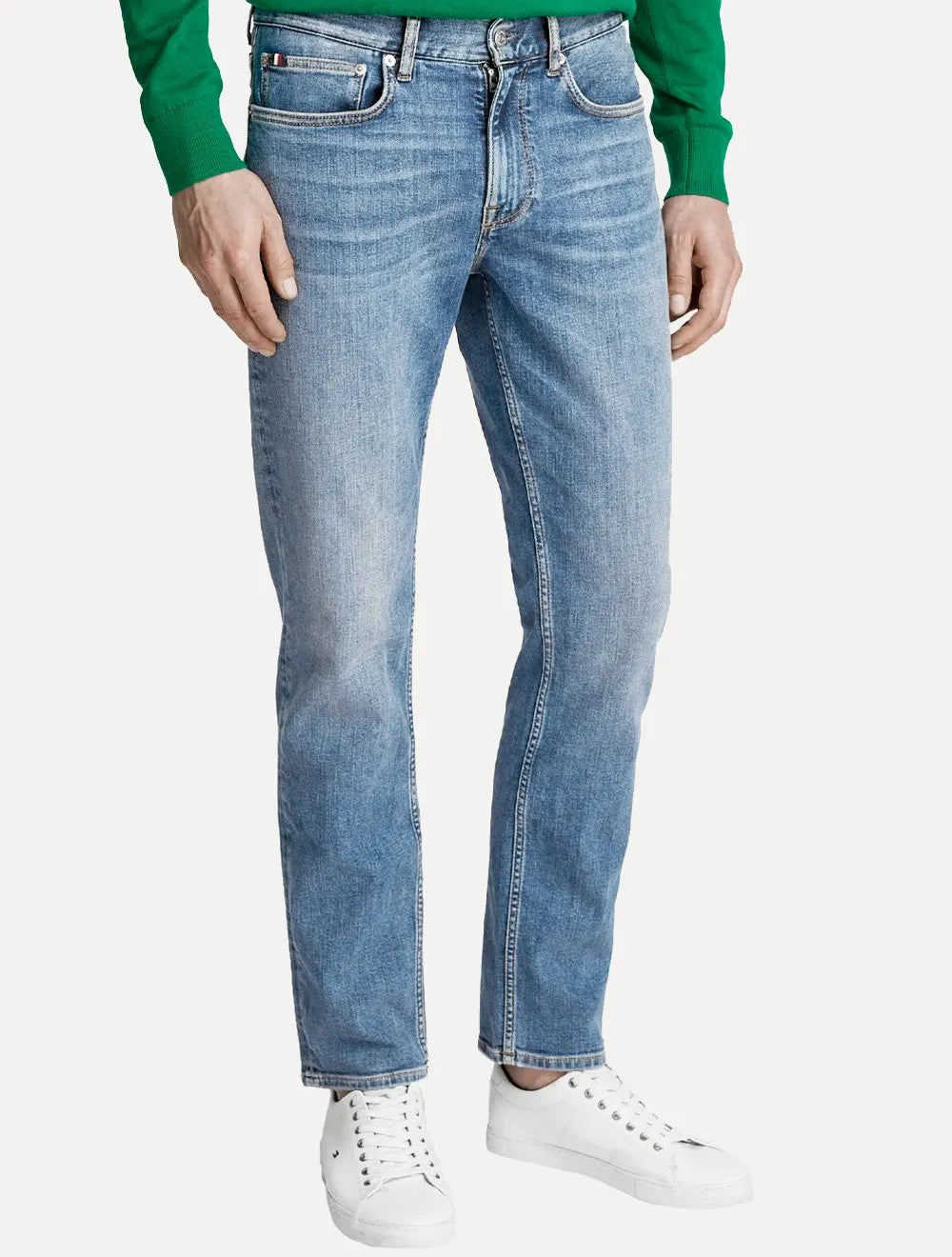 Calça Tommy Hilfiger Jeans Masculina Straight Denton Mesa Blue Clara
