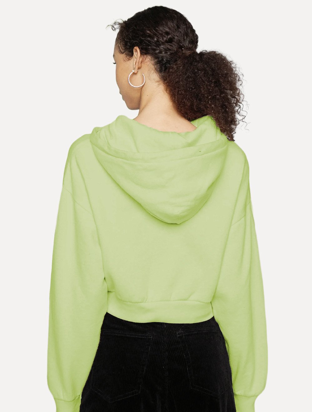 Moletom Levis Feminino Cropped Media Hoodie Verde Claro