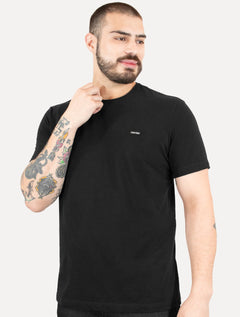 Camiseta Calvin Klein Masculina Piquet Orgânico Cotton Preta